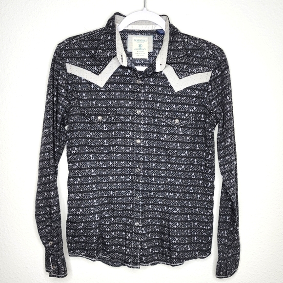 Panhandle Rough Stock Western Wear Shirt Collared Pearl Snap Women's Small - Picture 1 of 8